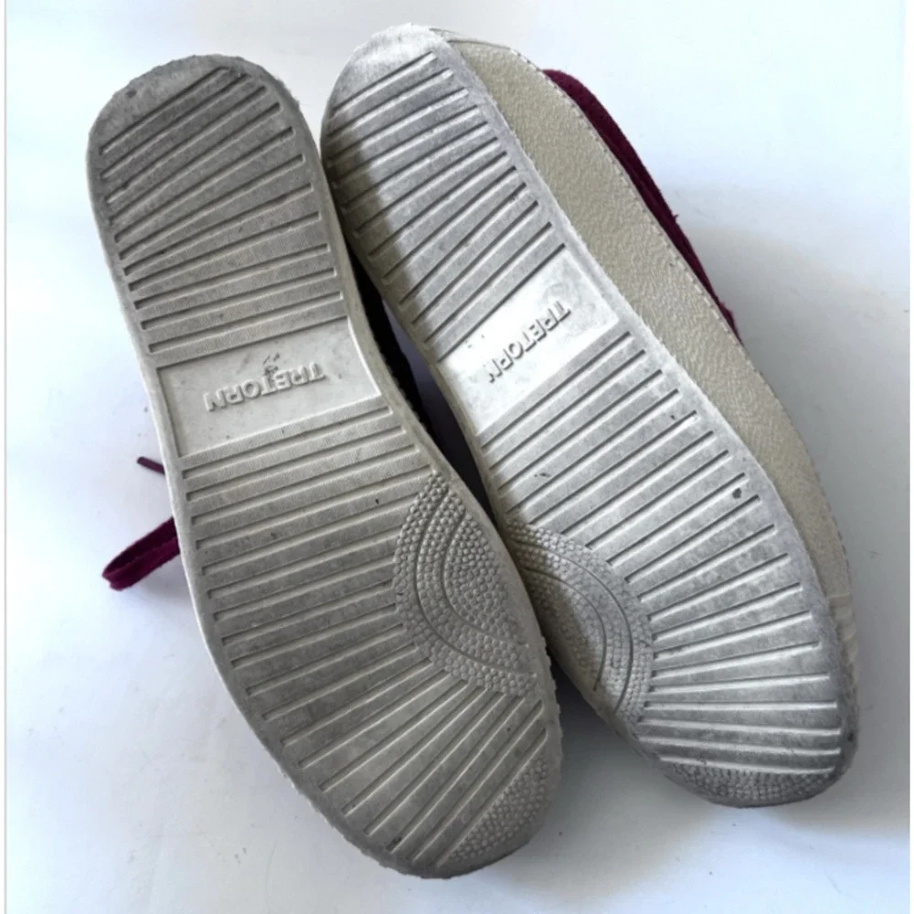 Tretorn Nylite Platform Tennis Sneakers Women’s US 7 Burgundy Red Suede Casual